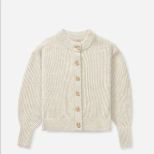 Everlane Alpaca Wool Cardigan in Almond